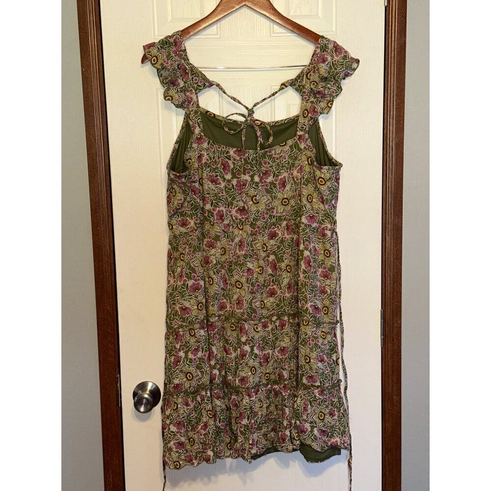 NWT Maurice’s Green Floral Open Back Mini Dress Size XL - Picture 9 of 14
